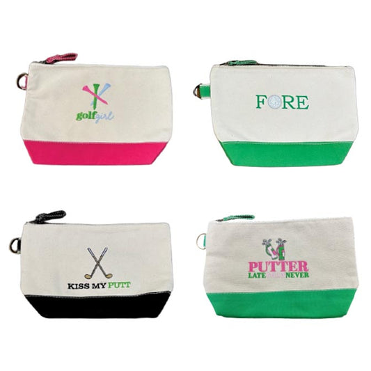 GOLF EMBROIDERED COSMETIC BAGS