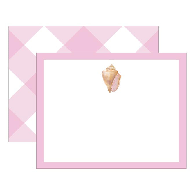 SEASHELL GINGHAM FLAT NOTES