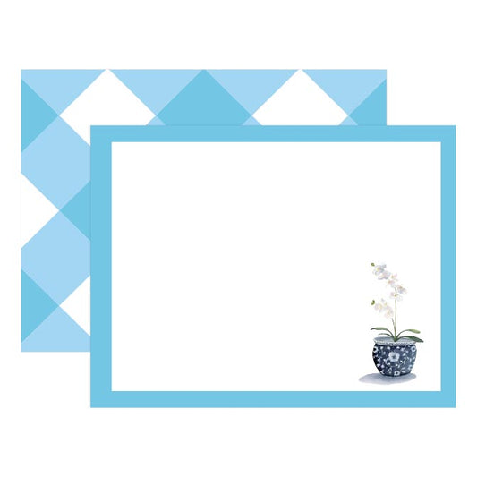 ORCHID GINGHAM FLAT NOTES