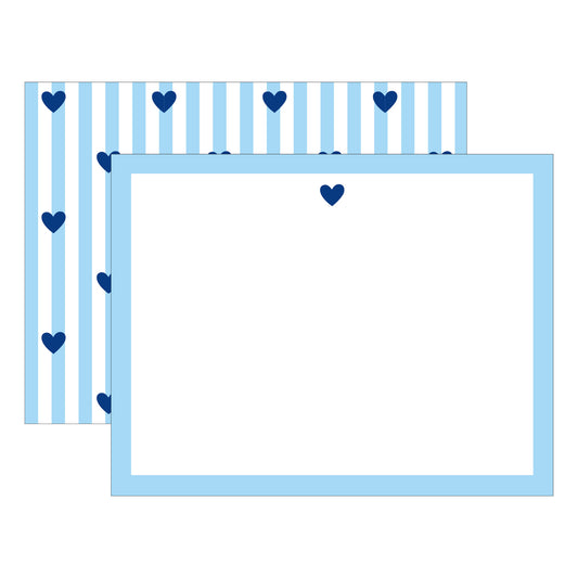 NAVY HEARTS FLAT NOTES