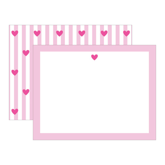 PINK HEARTS FLAT NOTES