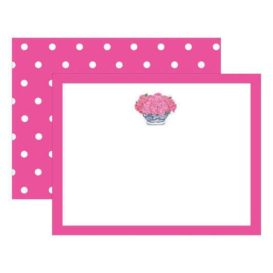PINK FLOWERS FLAT CARDS