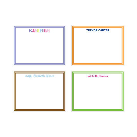 DOUBLE BORDER PERSONALIZED FLAT NOTES