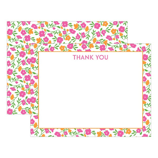 FLORAL THANK YOU FLAT NOTES