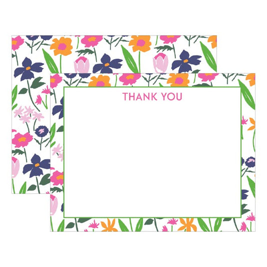 FLORAL THANK YOU FLAT NOTES
