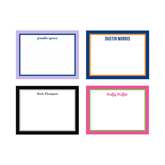 PERSONALIZED DOUBLE BORDER FLAT NOTES