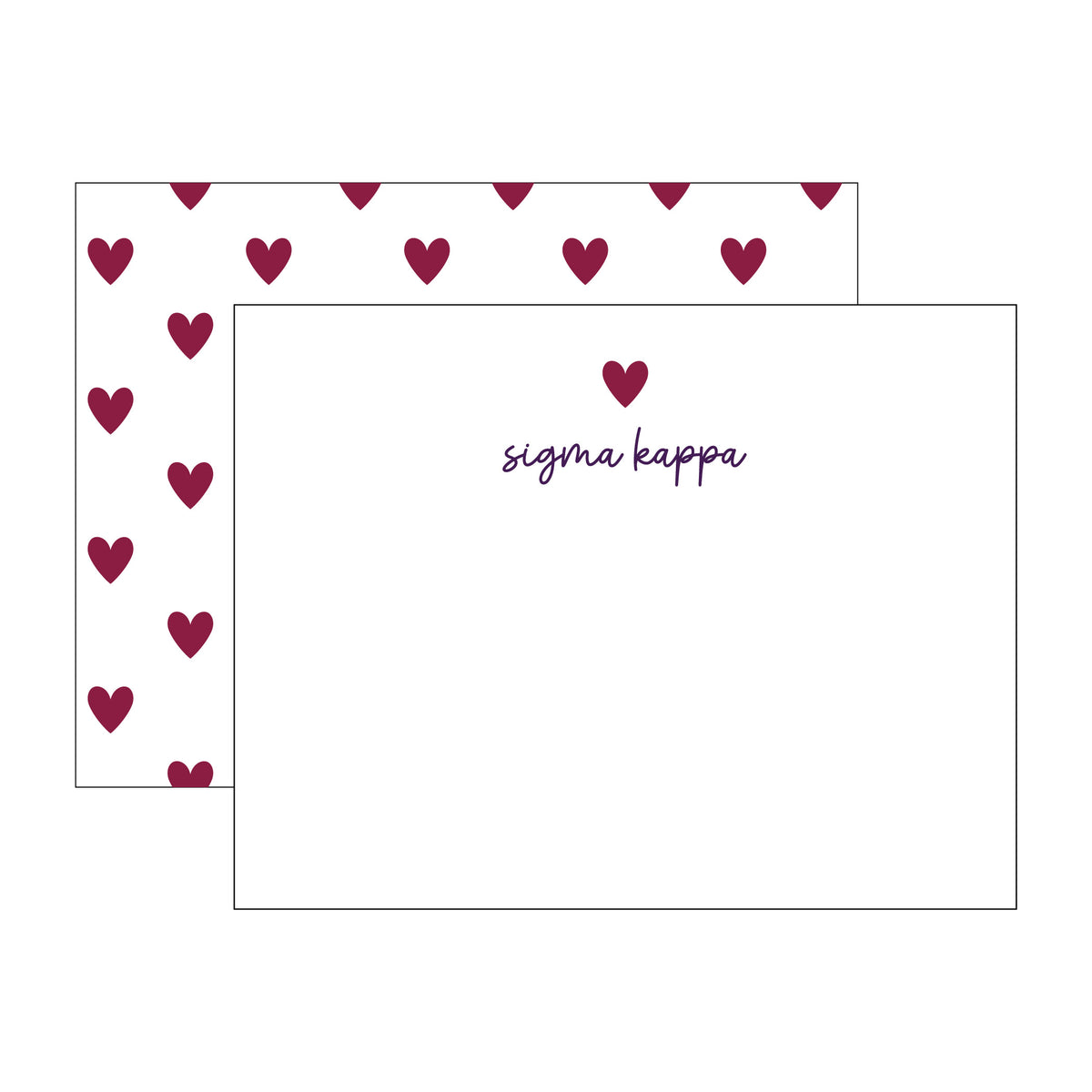 GREEK HEART FLAT NOTES