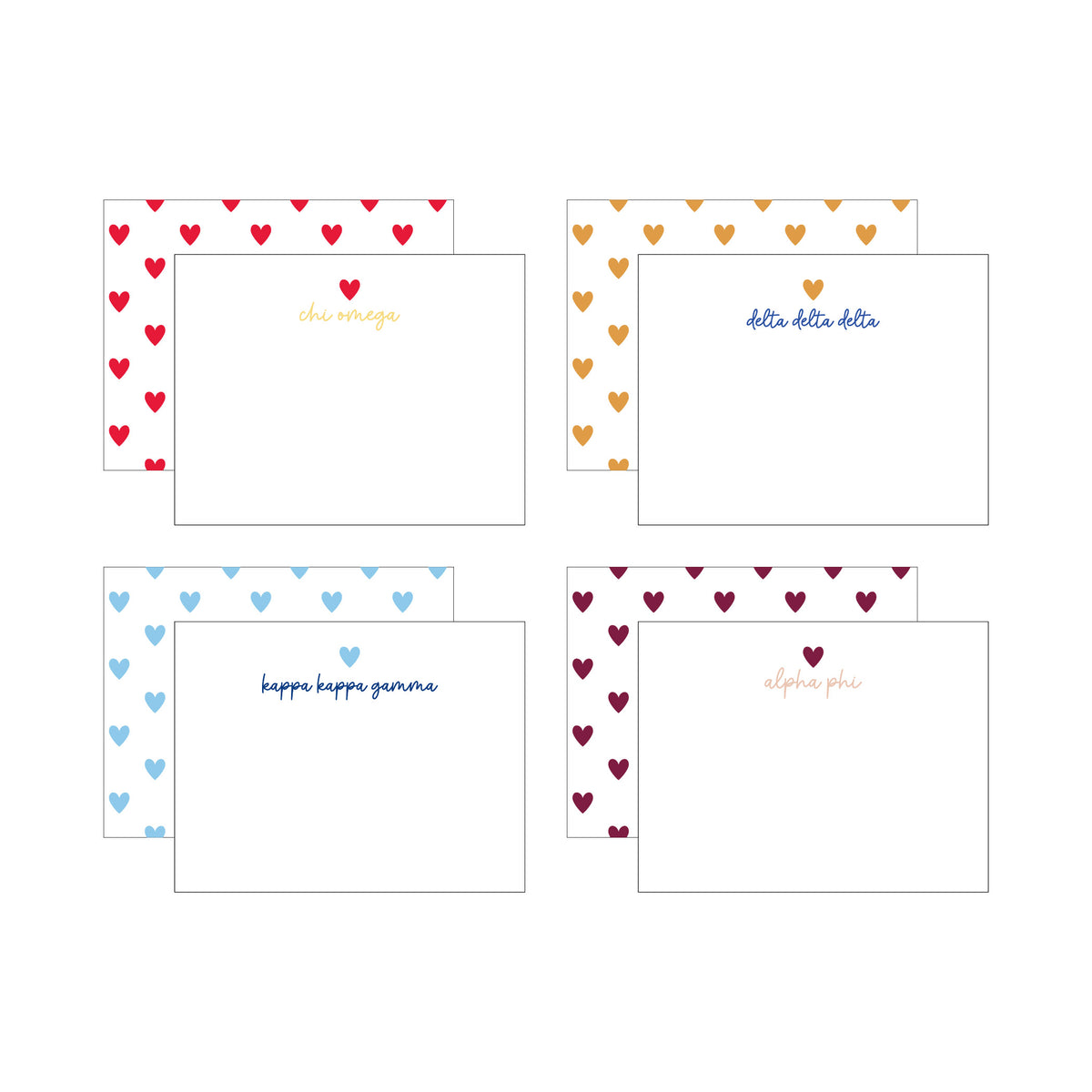 GREEK HEART FLAT NOTES
