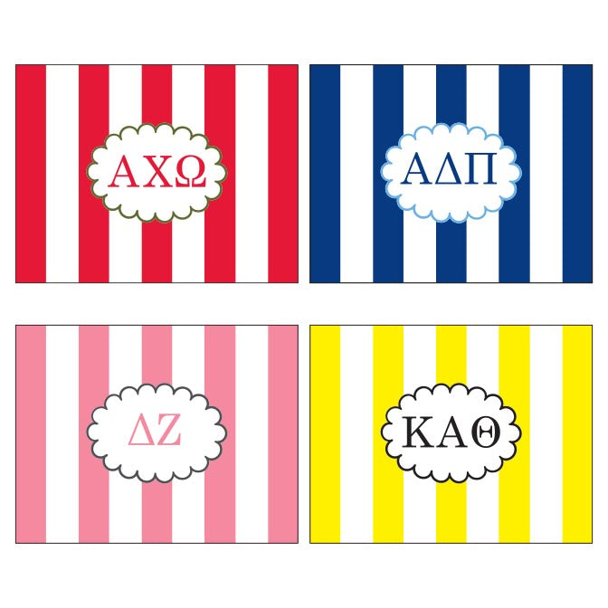GREEK CABANA STRIPED FOLDOVER NOTES