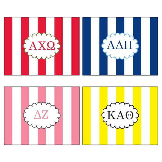 GREEK CABANA STRIPED FOLDOVER NOTES