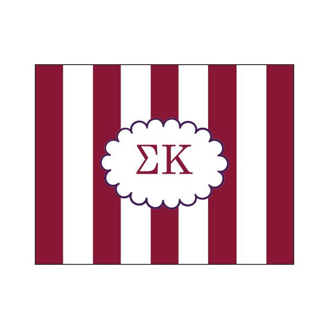 GREEK CABANA STRIPED FOLDOVER NOTES