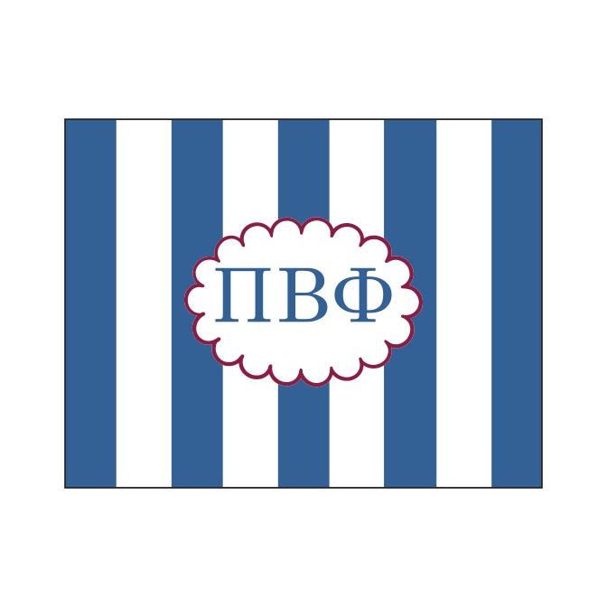 GREEK CABANA STRIPED FOLDOVER NOTES