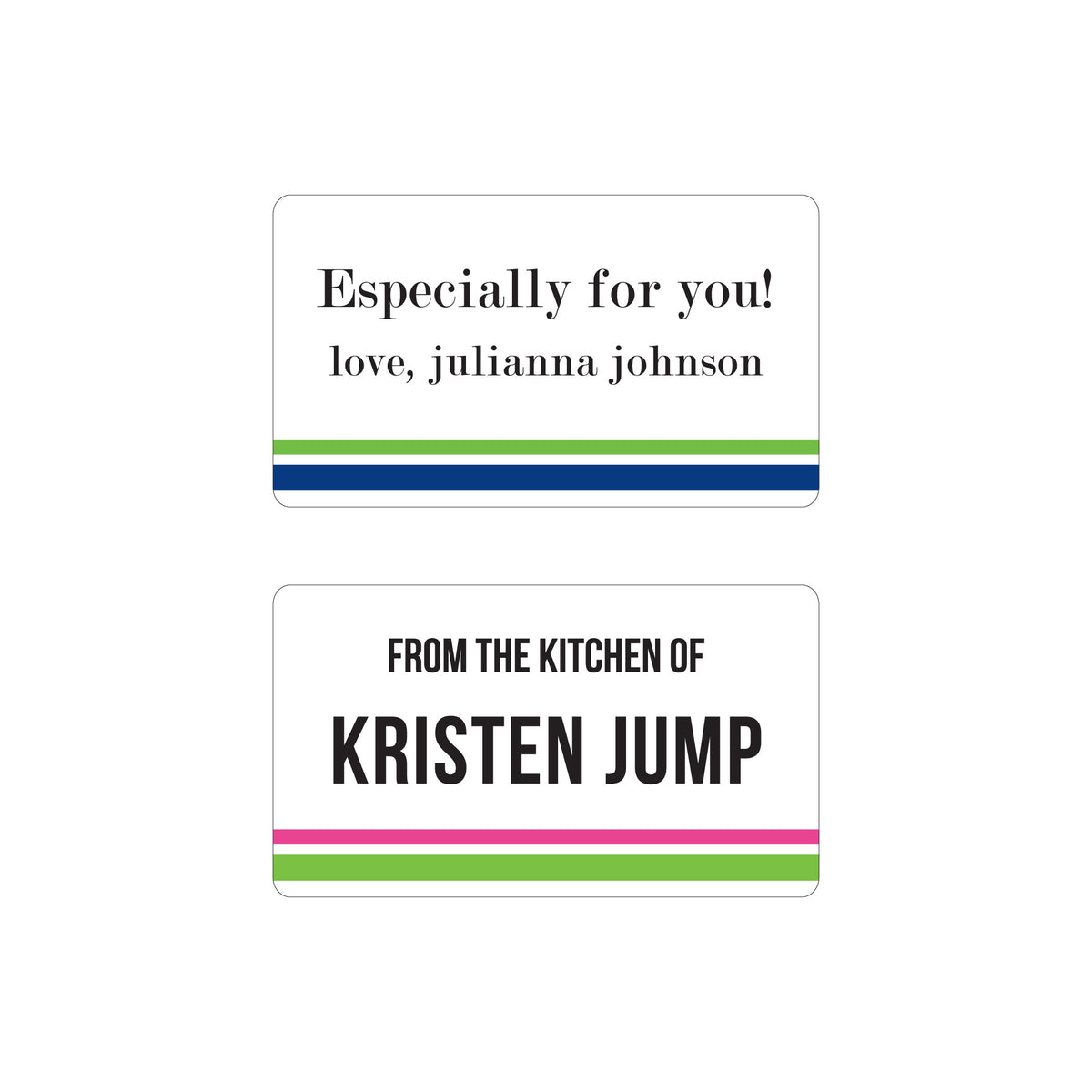 DOUBLE STRIPE PERSONALIZED GIFT STICKERS