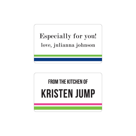 DOUBLE STRIPE PERSONALIZED GIFT STICKERS