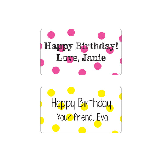 POLKA DOT PERSONALIZED GIFT STICKERS