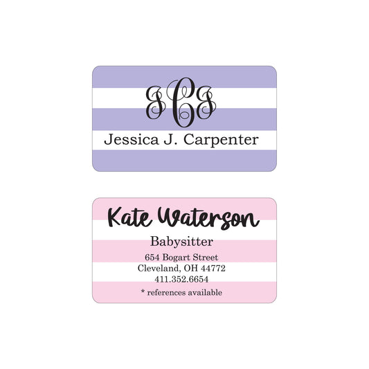 HORIZONTAL STRIPE PERSONALIZED GIFT STICKERS