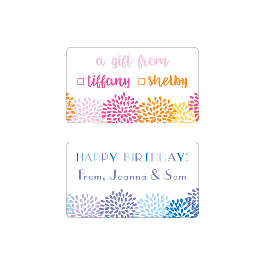 FLORAL PERSONALIZED GIFT STICKERS