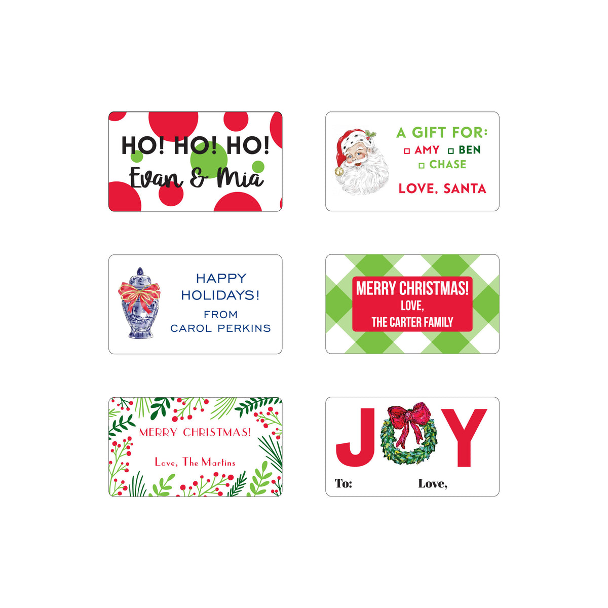 CHRISTMAS PERSONALIZED GIFT STICKERS