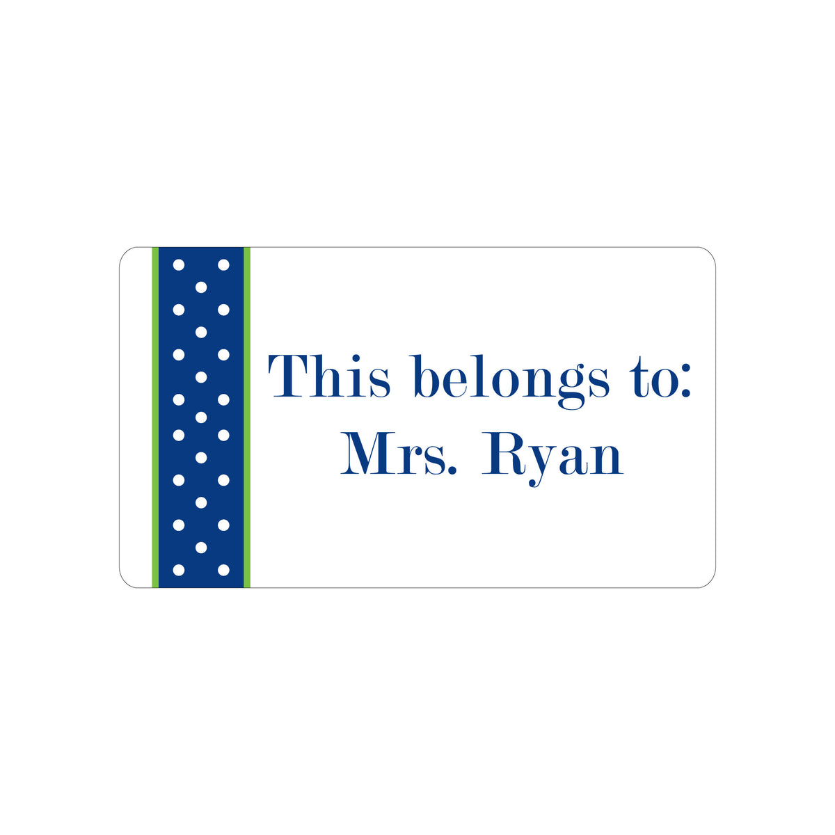 DOTTED STRIPE PERSONALIZED GIFT STICKERS