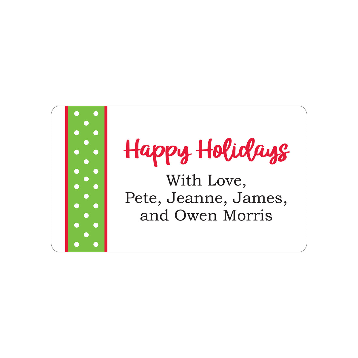 DOTTED STRIPE PERSONALIZED GIFT STICKERS