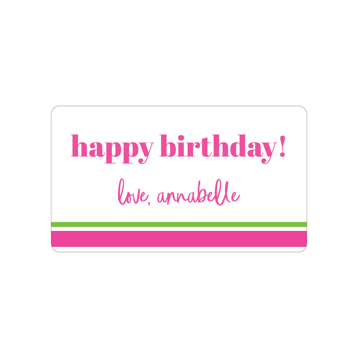 DOUBLE STRIPE PERSONALIZED GIFT STICKERS