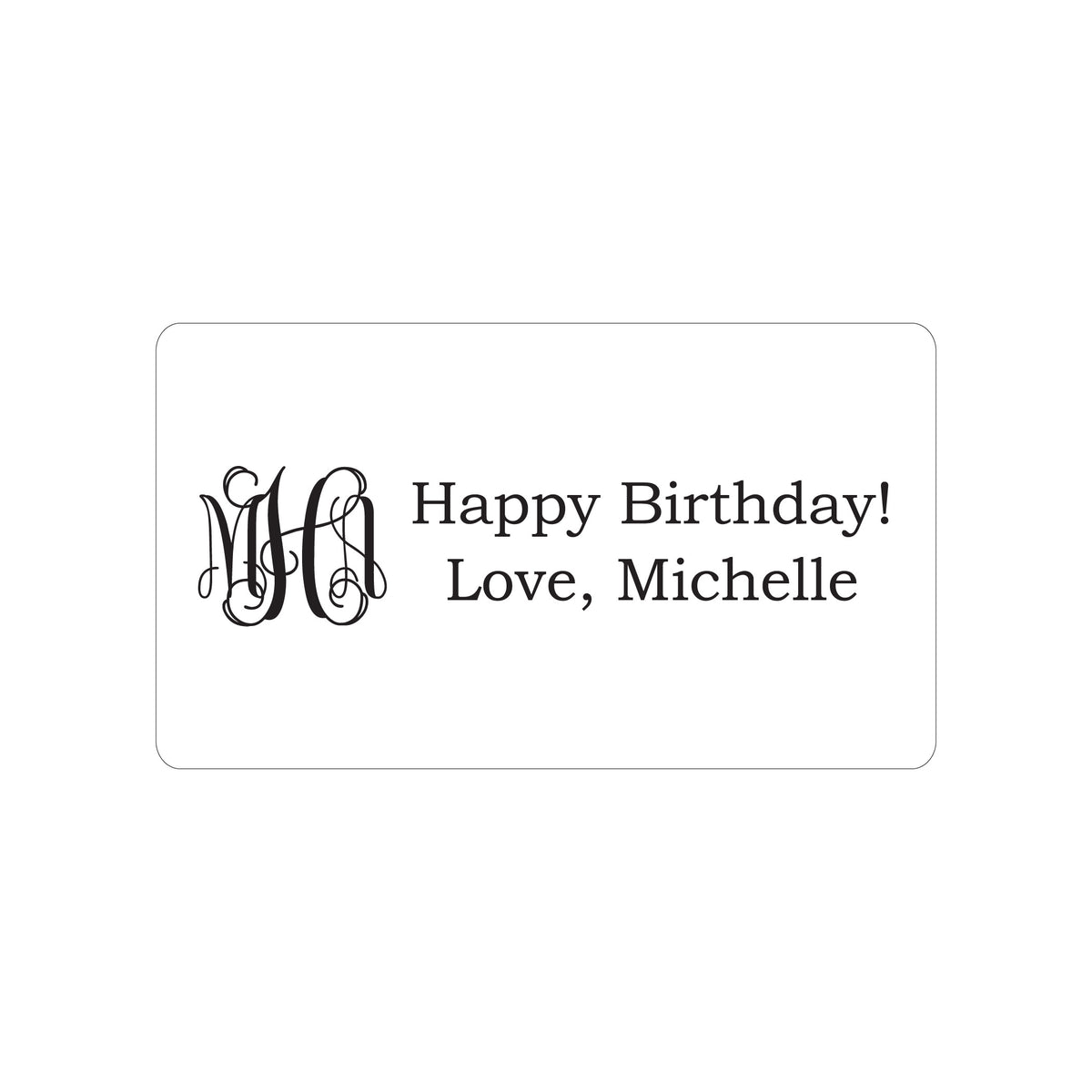 MONOGRAM PERSONALIZED GIFT STICKERS