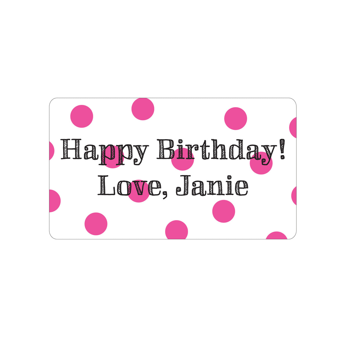 POLKA DOT PERSONALIZED GIFT STICKERS