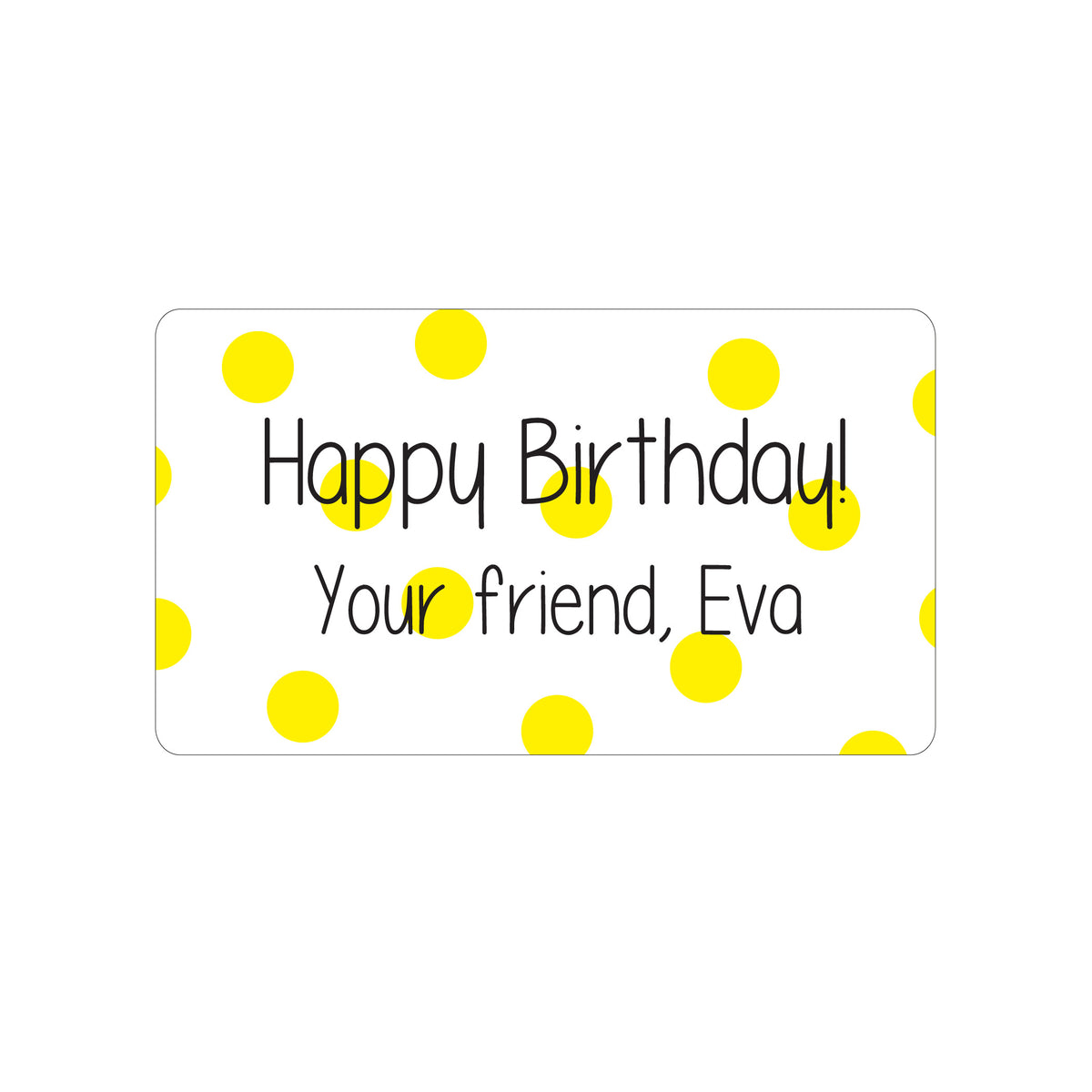 POLKA DOT PERSONALIZED GIFT STICKERS