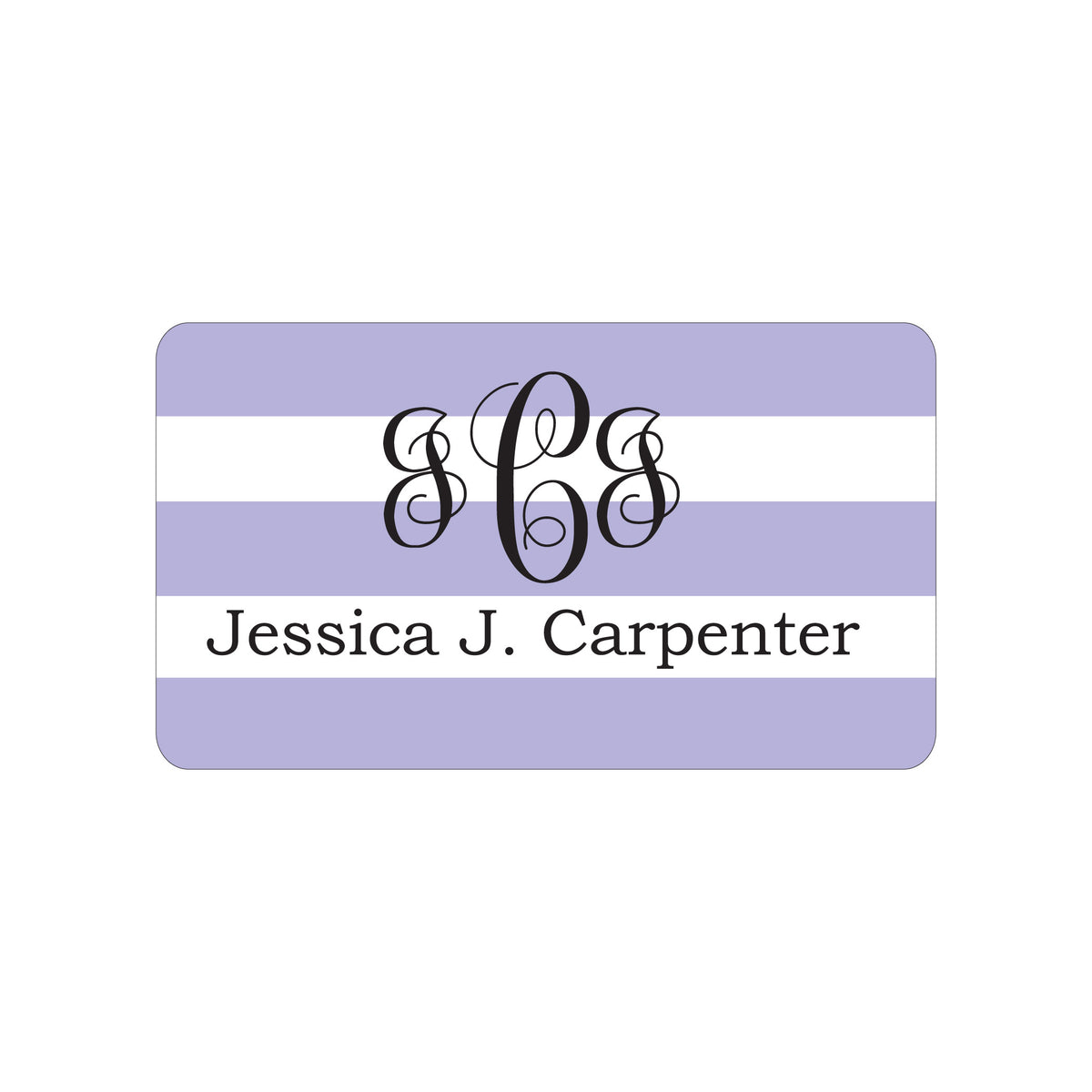 HORIZONTAL STRIPE PERSONALIZED GIFT STICKERS
