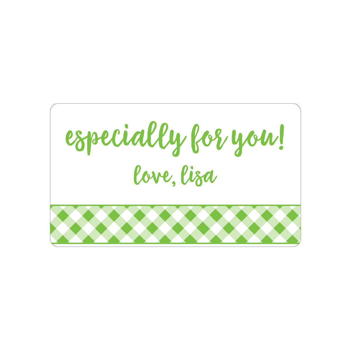 GINGHAM STRIPE PERSONALIZED GIFT STICKERS