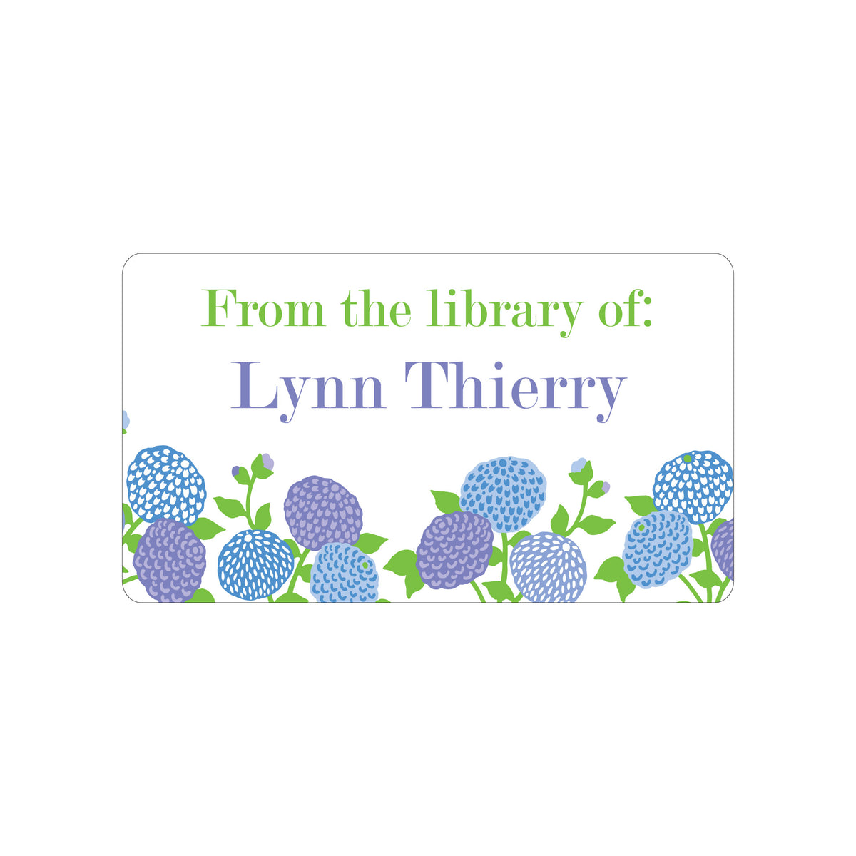 BLUE FLORAL PERSONALIZED GIFT STICKERS