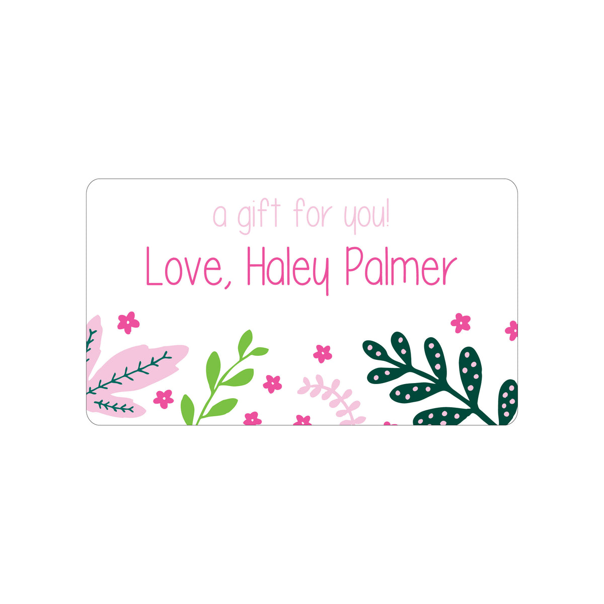 STARS & LEAVES PATTERN PERSONALIZED GIFT STICKERS