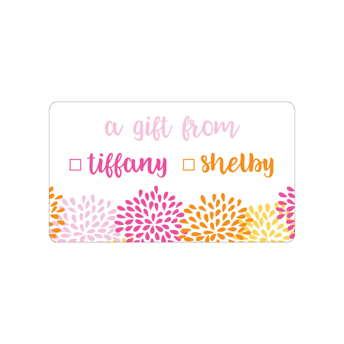 FLORAL PERSONALIZED GIFT STICKERS