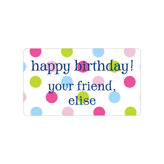 POLKA DOT PERSONALIZED GIFT STICKERS