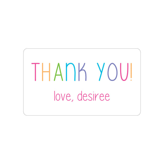 RAINBOW MULTICOLOR PERSONALIZED GIFT STICKERS
