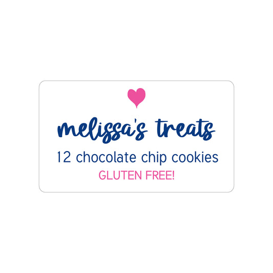 PINK HEART PERSONALIZED GIFT STICKERS