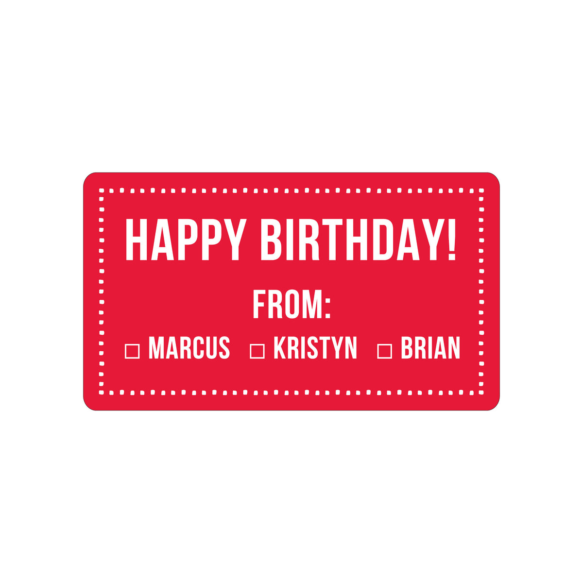 SOLID COLOR PERSONALIZED GIFT STICKERS