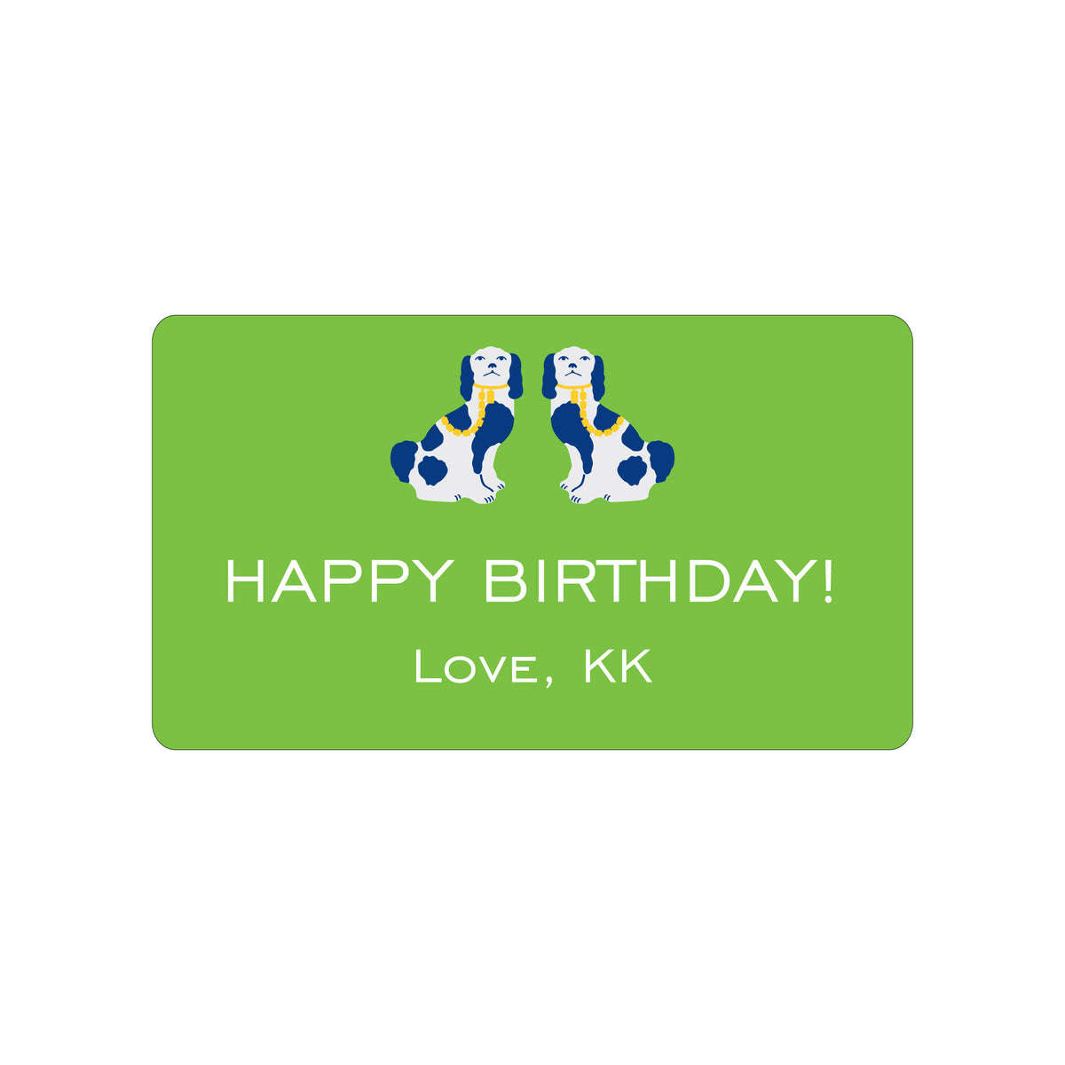 ANTIQUE DOGS PERSONALIZED GIFT STICKERS