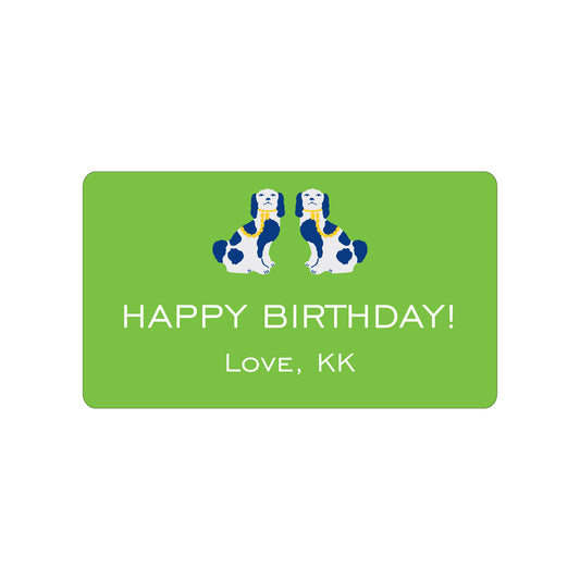 ANTIQUE DOGS PERSONALIZED GIFT STICKERS