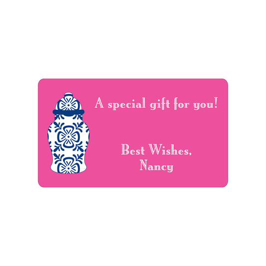 GINGER JAR PERSONALIZED GIFT STICKERS