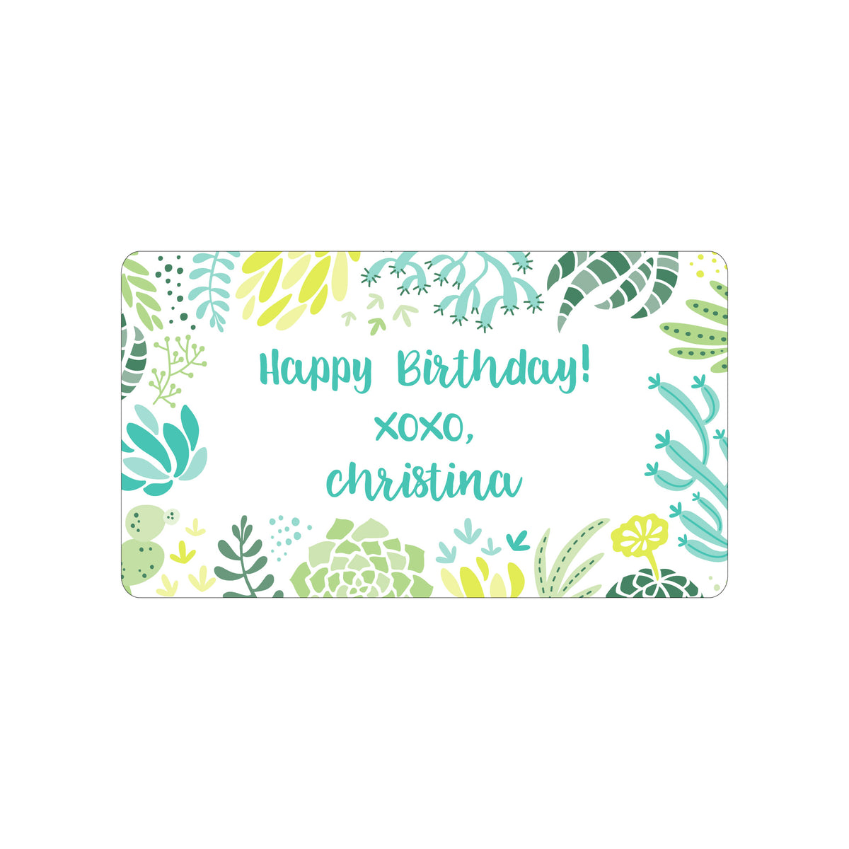 SUCCULENT PERSONALIZED GIFT STICKERS