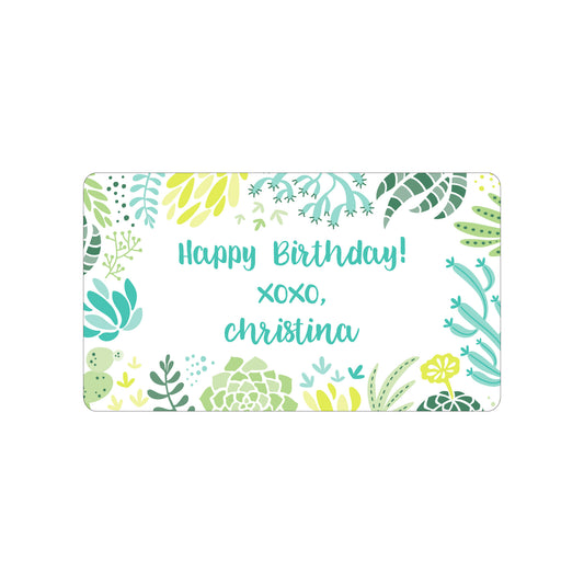 SUCCULENT PERSONALIZED GIFT STICKERS