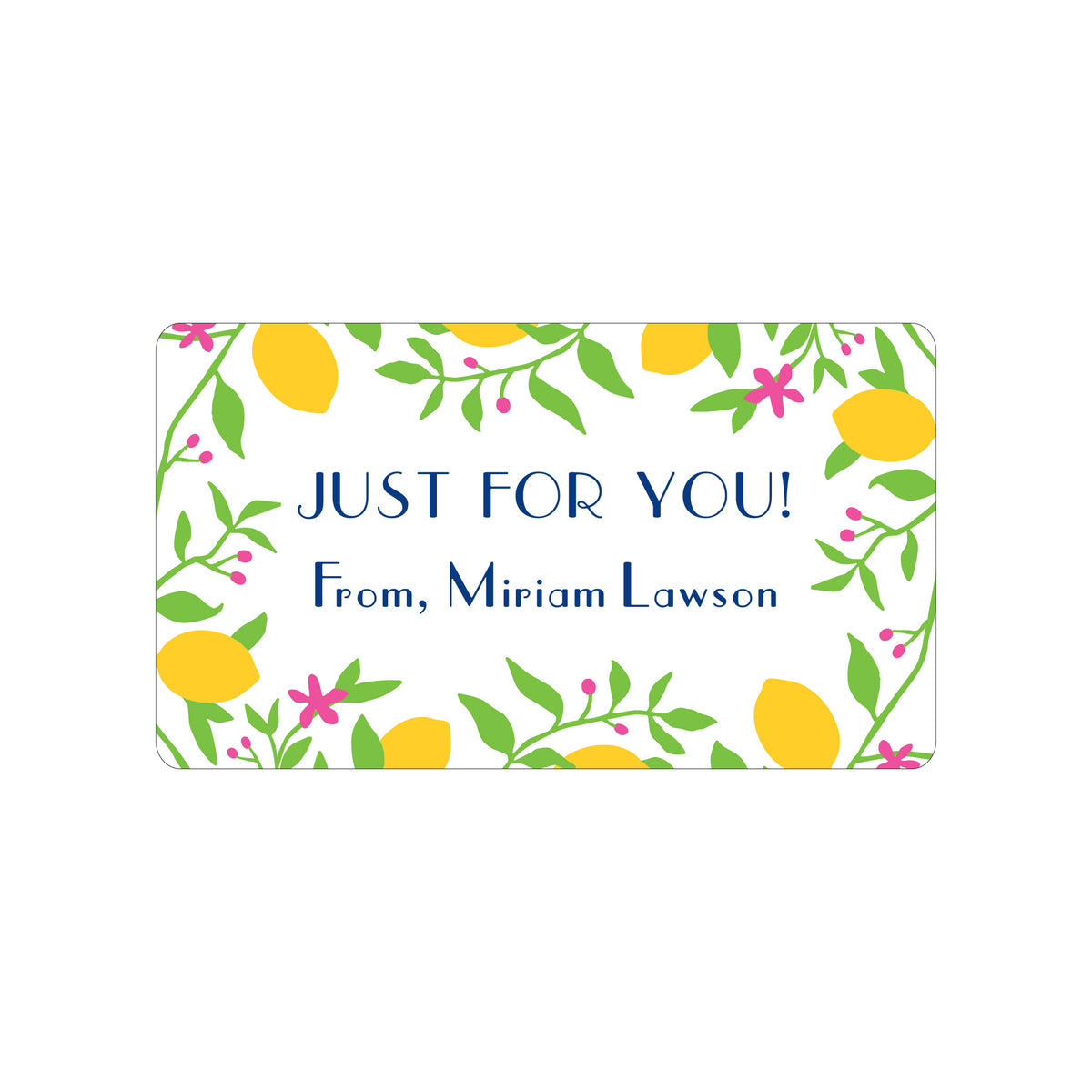 LEMON PATTERN PERSONALIZED GIFT STICKERS