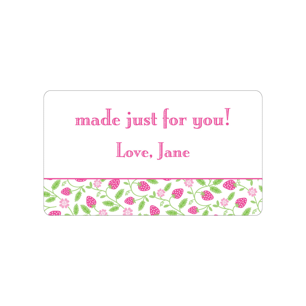 RASPBERRY PATTERN PERSONALIZED GIFT STICKERS