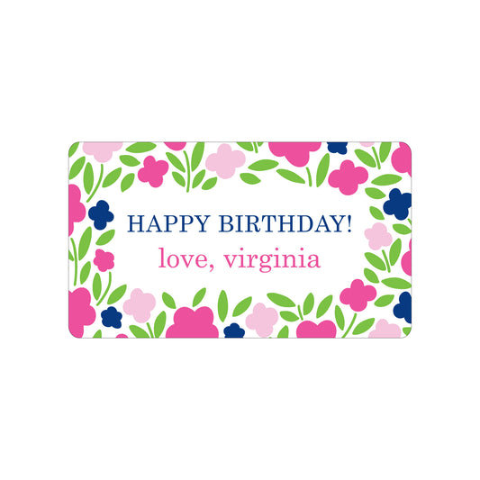 FLORAL PERSONALIZED GIFT STICKERS