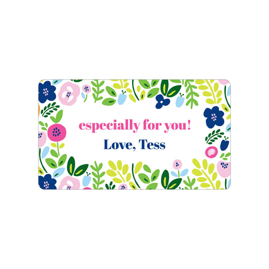 FLORAL PERSONALIZED GIFT STICKERS