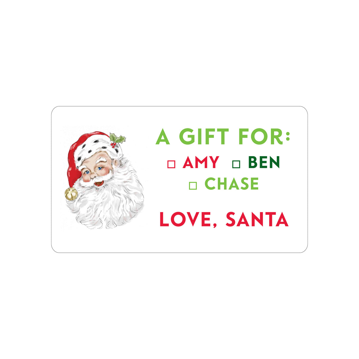 CHRISTMAS PERSONALIZED GIFT STICKERS