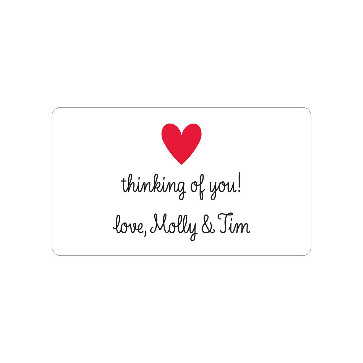RED HEART PERSONALIZED GIFT STICKERS