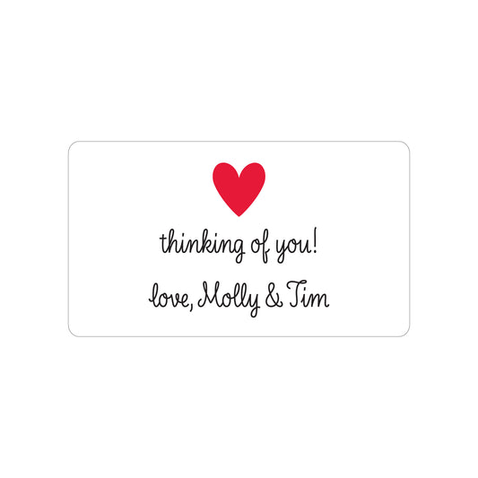 RED HEART PERSONALIZED GIFT STICKERS