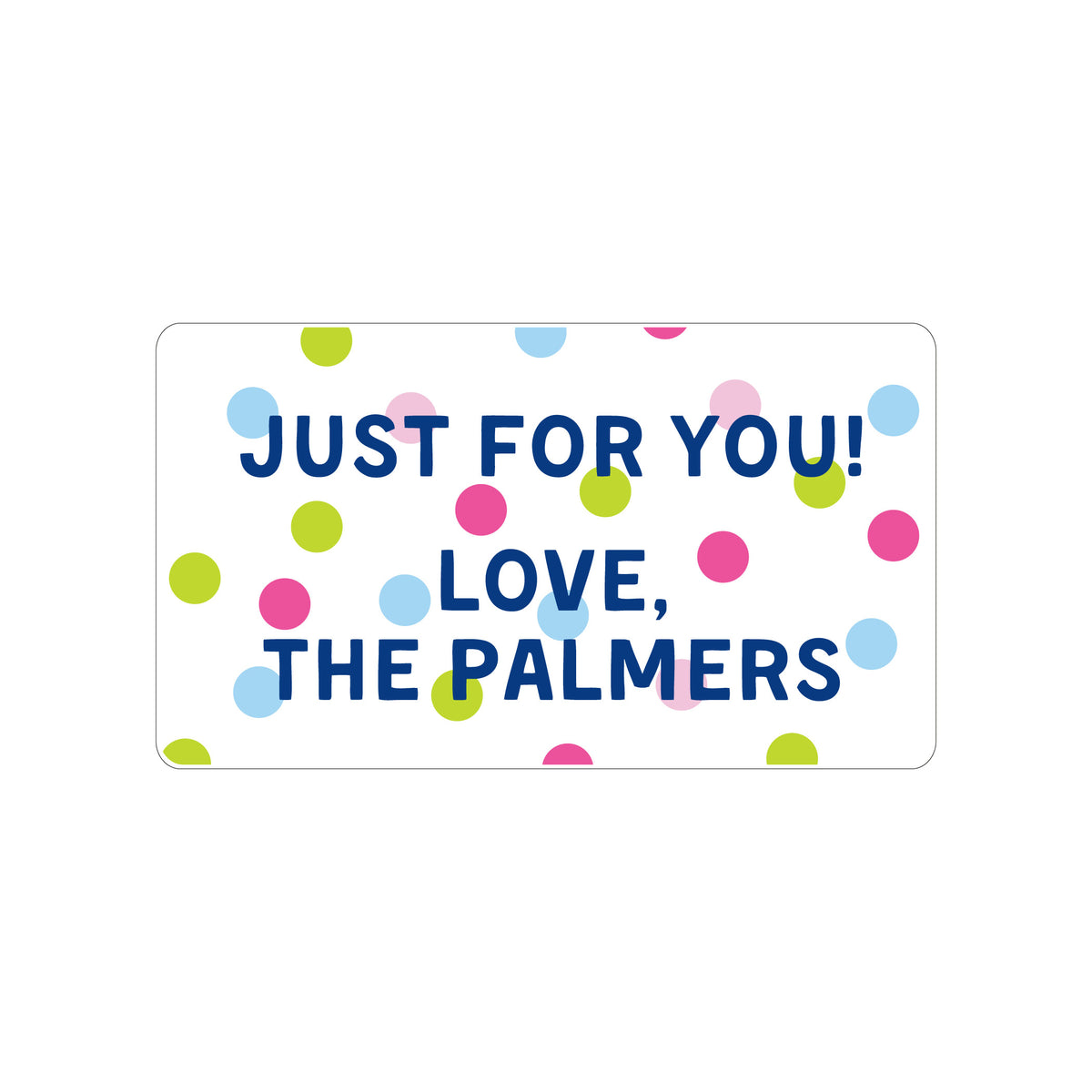 CONFETTI PERSONALIZED GIFT STICKERS